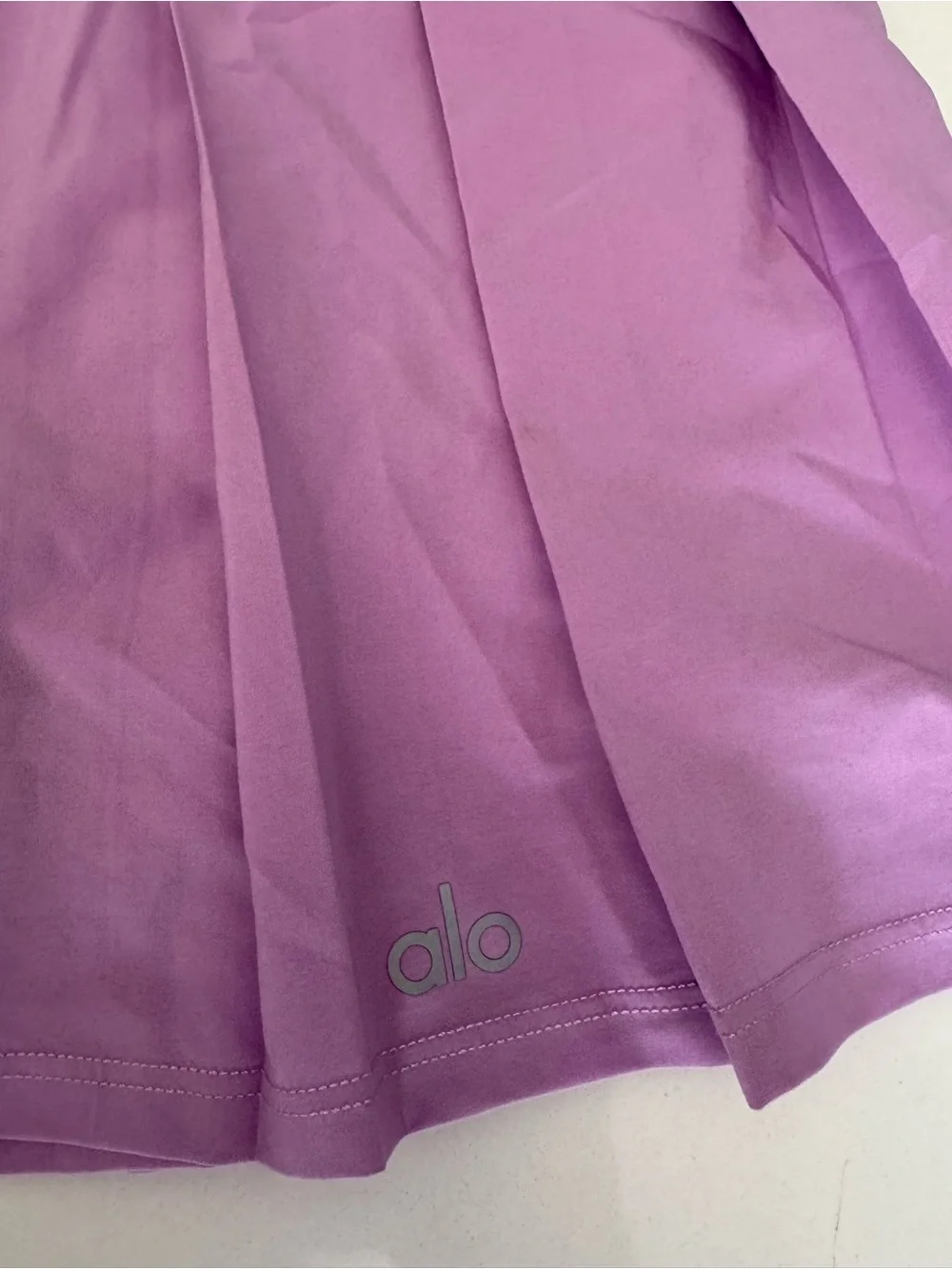ALO Yoga Light Purple Pleated Tennis Skort